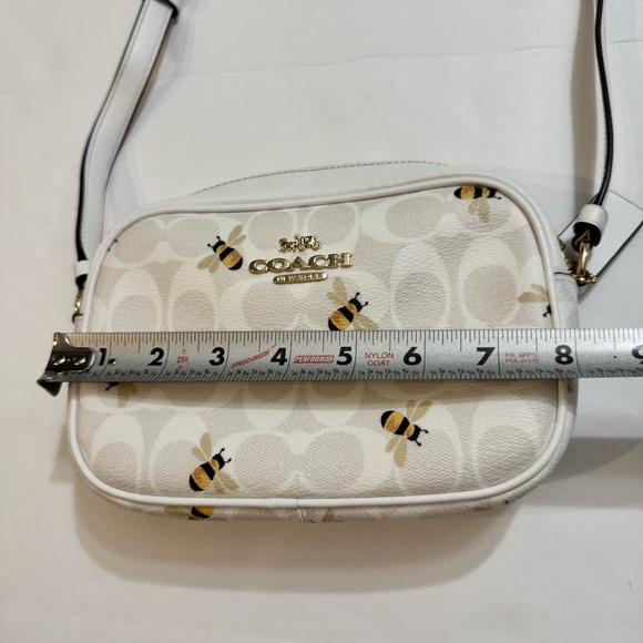 COACH Designer Mini Jamie Camera Bag Signature With Bee Print purse Crossbody - Picture 2 of 8
